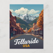 Telluride Colorado Main Street Mountain Briefkaart (Voorkant)