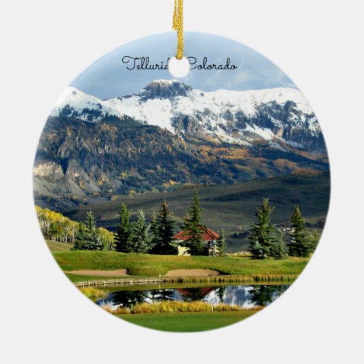 Telluride, Colorado - mooie landschapsfoto Keramisch Ornament (Achterkant)