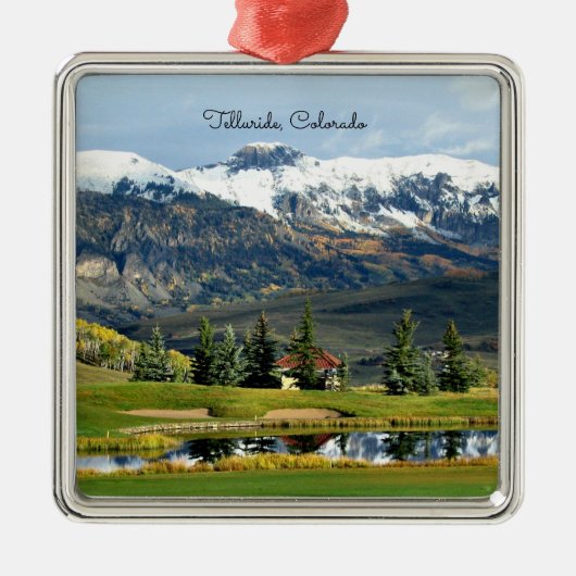 Telluride, Colorado - mooie landschapsfoto Metalen Ornament (Voorkant)