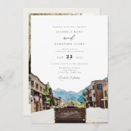 TELLURIDE Colorado Mountain Ski Travel Wedding Kaart