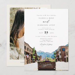 TELLURIDE Colorado Mountain Ski Travel Wedding Kaart