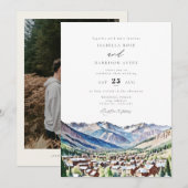 TELLURIDE Colorado Mountain Ski Travel Wedding Kaart (Voorkant / Achterkant)