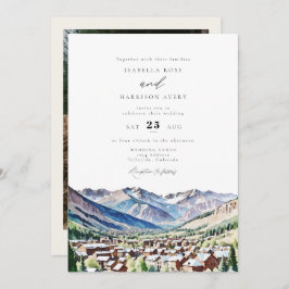 TELLURIDE Colorado Mountain Ski Travel Wedding Kaart