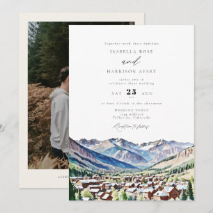TELLURIDE Colorado Mountain Ski Travel Wedding Kaart