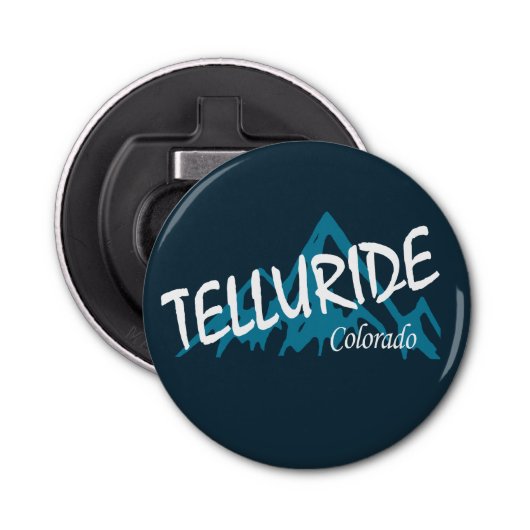 Telluride Colorado Mountains Button Flesopener (Voorkant)