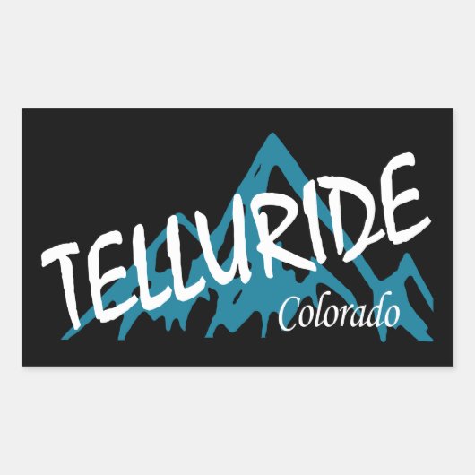 Telluride Colorado Mountains Rechthoekige Sticker (Voorkant)