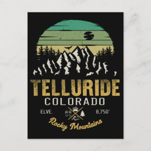Telluride Colorado Mountains Retro  Briefkaart