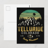 Telluride Colorado Mountains Retro  Briefkaart (Voorkant / Achterkant)