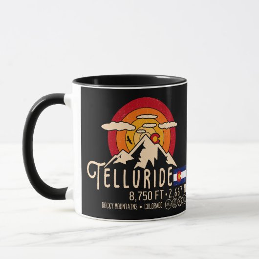 Telluride Colorado Mountains Retro Mok (Links)
