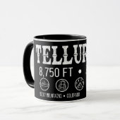 Telluride Colorado Mountains Retro  Mok (Voorkant links)