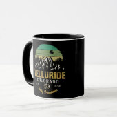 Telluride Colorado Mountains Retro  Mok (Voorkant links)