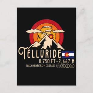Telluride Colorado Mountains Retro  Postca Briefkaart