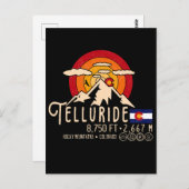 Telluride Colorado Mountains Retro  Postca Briefkaart (Voorkant / Achterkant)