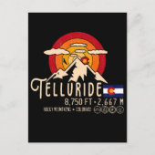 Telluride Colorado Mountains Retro  Postca Briefkaart (Voorkant)