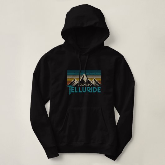 Telluride Colorado  Mountains Ski Souvenir Hoodie (Design voorkant)