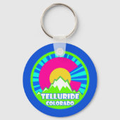 Telluride Colorado Neon Mountains sleutelhanger (Achterkant)