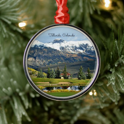 Telluride, Colorado - prachtige landschapsfoto Metalen Ornament (Boom)