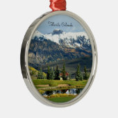 Telluride, Colorado - prachtige landschapsfoto Metalen Ornament (Rechts)
