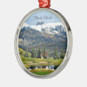 Telluride, Colorado - prachtige landschapsfoto Metalen Ornament (Links)