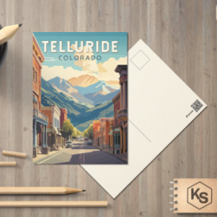 Telluride Colorado Reizen Kunst Vintage Briefkaart