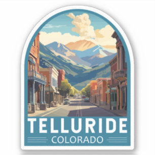 Telluride Colorado Reizen Kunst Vintage Sticker