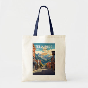 Telluride Colorado Reizen Kunst Vintage Tote Bag