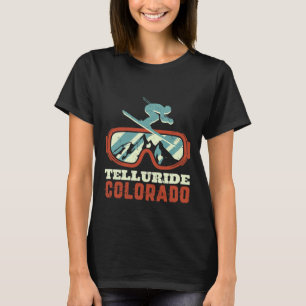 Telluride Colorado Retro Skiën en Snowbo T-shirt