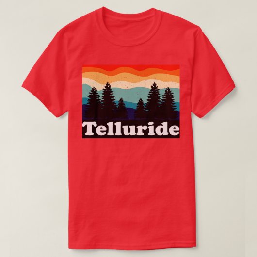 Telluride Colorado Retro T-shirt (Design voorkant)
