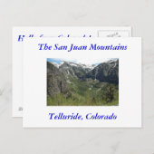 Telluride, Colorado, San Juan Mountains Briefkaart (Voorkant / Achterkant)