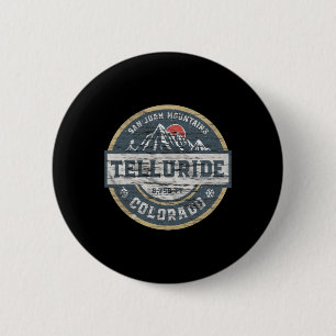 Telluride Colorado San Juan Rocky Mountains Skien Ronde Button 5,7 Cm