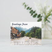 Telluride Colorado Ski Mountains Waterverf Briefkaart (Staand voorkant)