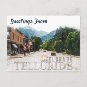 Telluride Colorado Ski Mountains Waterverf Briefkaart (Voorkant)