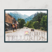 Telluride Colorado Ski Mountains Waterverf Briefkaart (Voorkant)