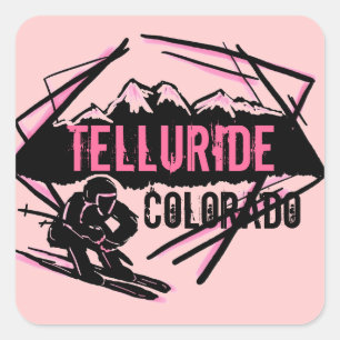 Telluride Colorado ski roze berg stickers