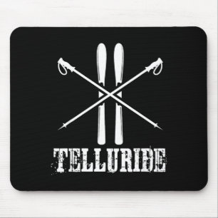 Telluride Colorado ski skiër skiën stokken naar be Muismat
