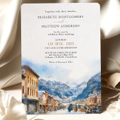 Telluride Colorado Ski Winter Wonderland Bruiloft Kaart