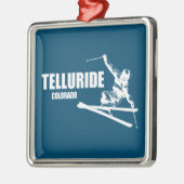 Telluride Colorado Skier Metalen Ornament (Links)