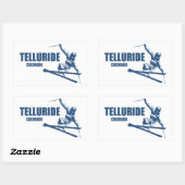 Telluride Colorado Skier Rechthoekige Sticker (Vel)