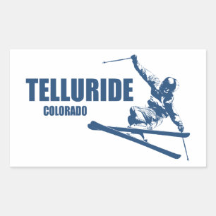 Telluride Colorado Skier Rechthoekige Sticker