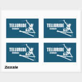 Telluride Colorado Skier Rechthoekige Sticker (Vel)