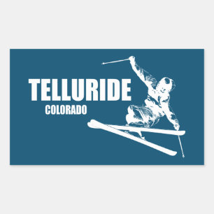 Telluride Colorado Skier Rechthoekige Sticker