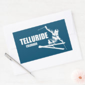 Telluride Colorado Skier Rechthoekige Sticker (Envelop)