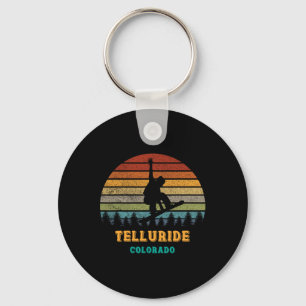 Telluride Colorado  Sunset Snowboarding Sno Sleutelhanger