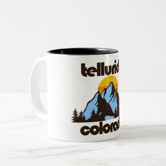 Telluride, Colorado Tweekleurige Koffiemok (Voorkant links)
