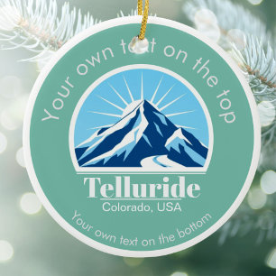 Telluride Colorado usa skioord medaille Keramisch Ornament