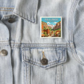 Telluride Colorado Vierkante Button 5,1 Cm (In situ)