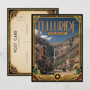 Telluride Colorado Vintage Art Deco Gouden Tijdper Briefkaart