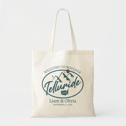 Telluride Colorado Wedding Welcome Canvas tas (Voorkant)