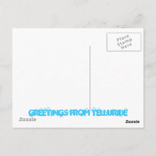 Telluride-groeten Briefkaart (Achterkant)