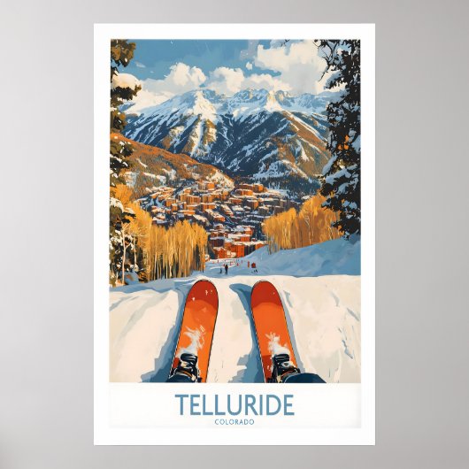 Telluride Muurkunst Ski Poster 1 (Voorkant)